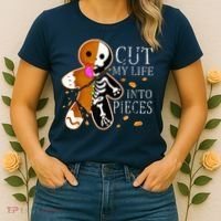 Cut My Life Into Pieces Gingerbread Christmas Women's T-Shirt thumb 2
