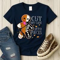 Cut My Life Into Pieces Gingerbread Christmas Women's T-Shirt thumb 3