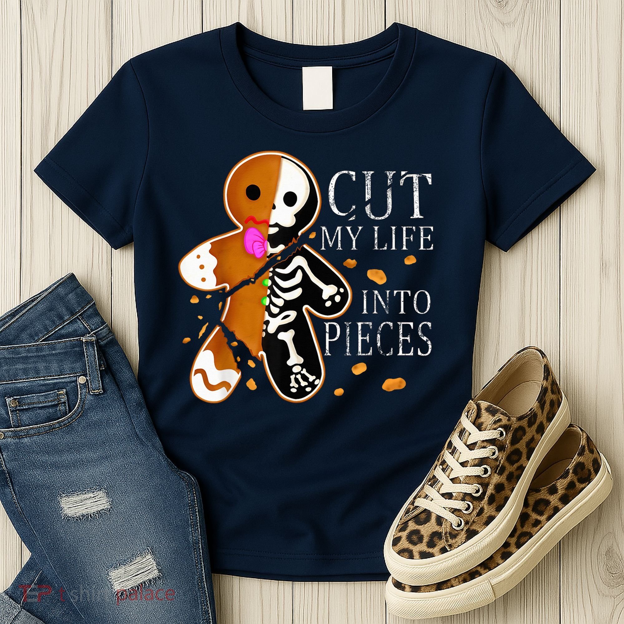 Cut My Life Into Pieces Gingerbread Christmas Women's T-Shirt