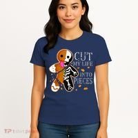 Cut My Life Into Pieces Gingerbread Christmas Women's T-Shirt thumb 4