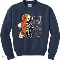 Cut My Life Into Pieces Gingerbread Christmas Kids Sweatshirt thumb 0