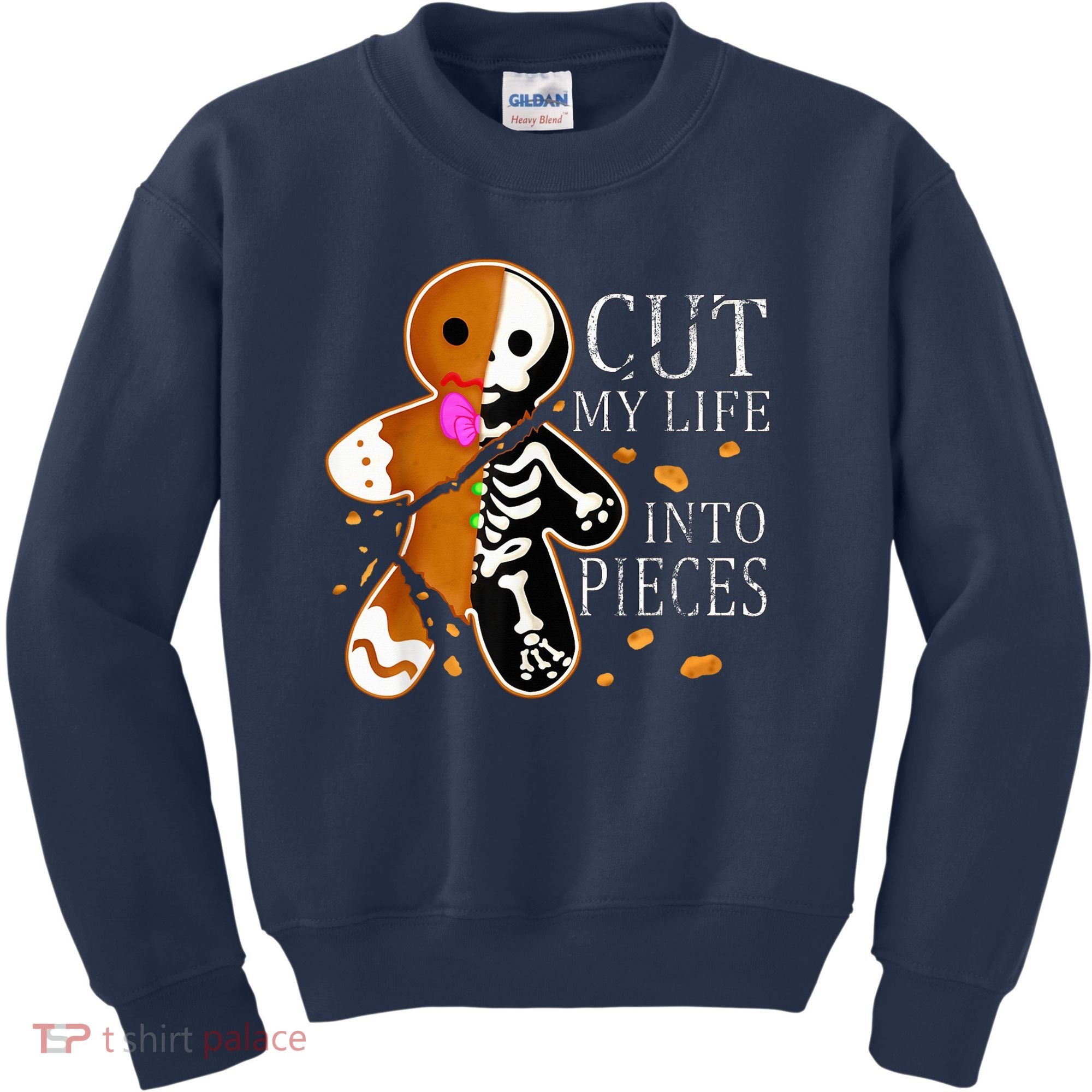 Cut My Life Into Pieces Gingerbread Christmas Kids Sweatshirt