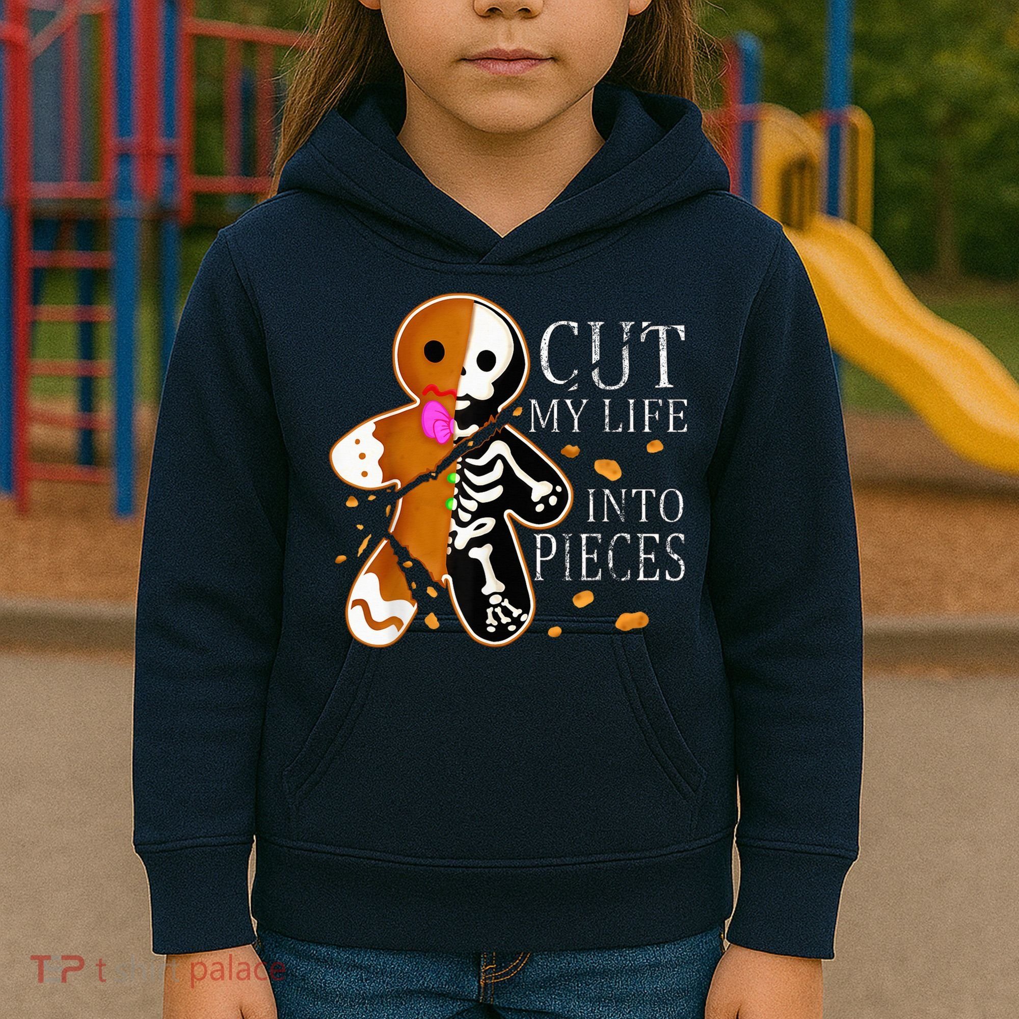 Cut My Life Into Pieces Gingerbread Christmas Kids Hoodie
