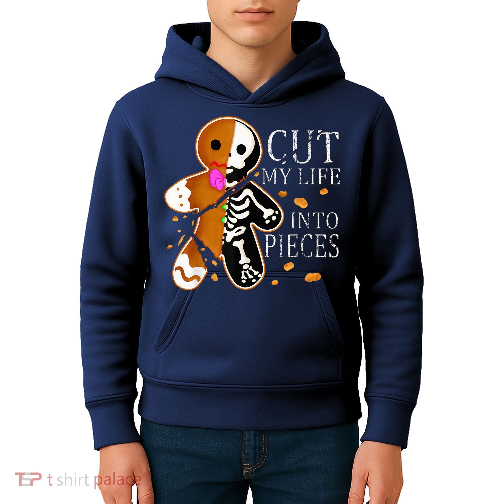 Cut My Life Into Pieces Gingerbread Christmas Kids Hoodie