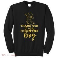 Country Music Lyrics Quotes Thank God IM A Country Boy Sweatshirt thumb 0