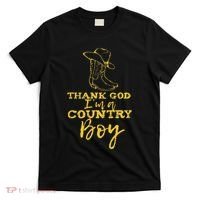 Country Music Lyrics Quotes Thank God IM A Country Boy T-Shirt thumb 0