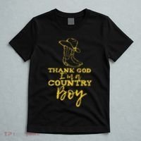Country Music Lyrics Quotes Thank God IM A Country Boy T-Shirt thumb 5