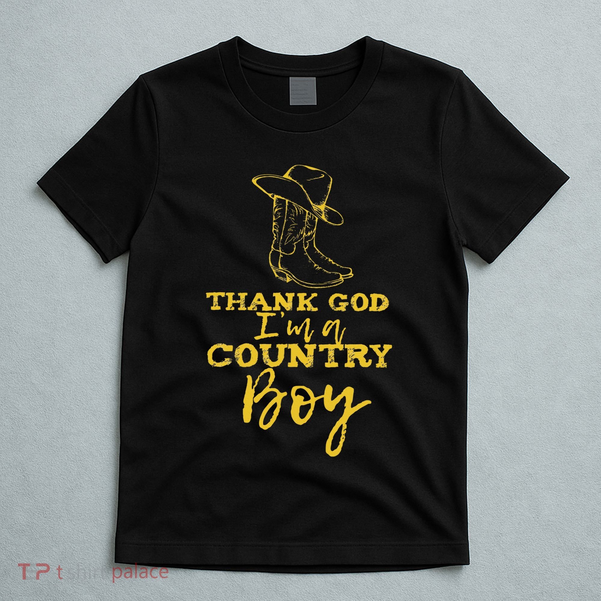 Country Music Lyrics Quotes Thank God IM A Country Boy T-Shirt
