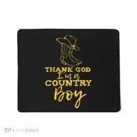 Country Music Lyrics Quotes Thank God IM A Country Boy Mousepad thumb 0