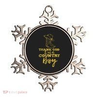 Country Music Lyrics Quotes Thank God IM A Country Boy Ornament thumb 0