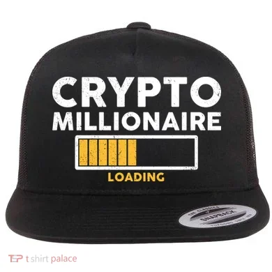 Crypto Millionaire Loading Flat Bill Trucker Hat