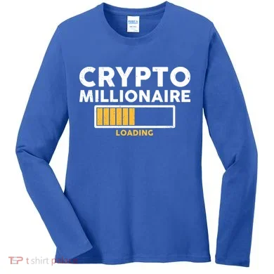Crypto Millionaire Loading Women's Long Sleeve Shirt