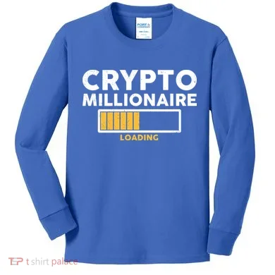 Crypto Millionaire Loading Kids Long Sleeve Shirt