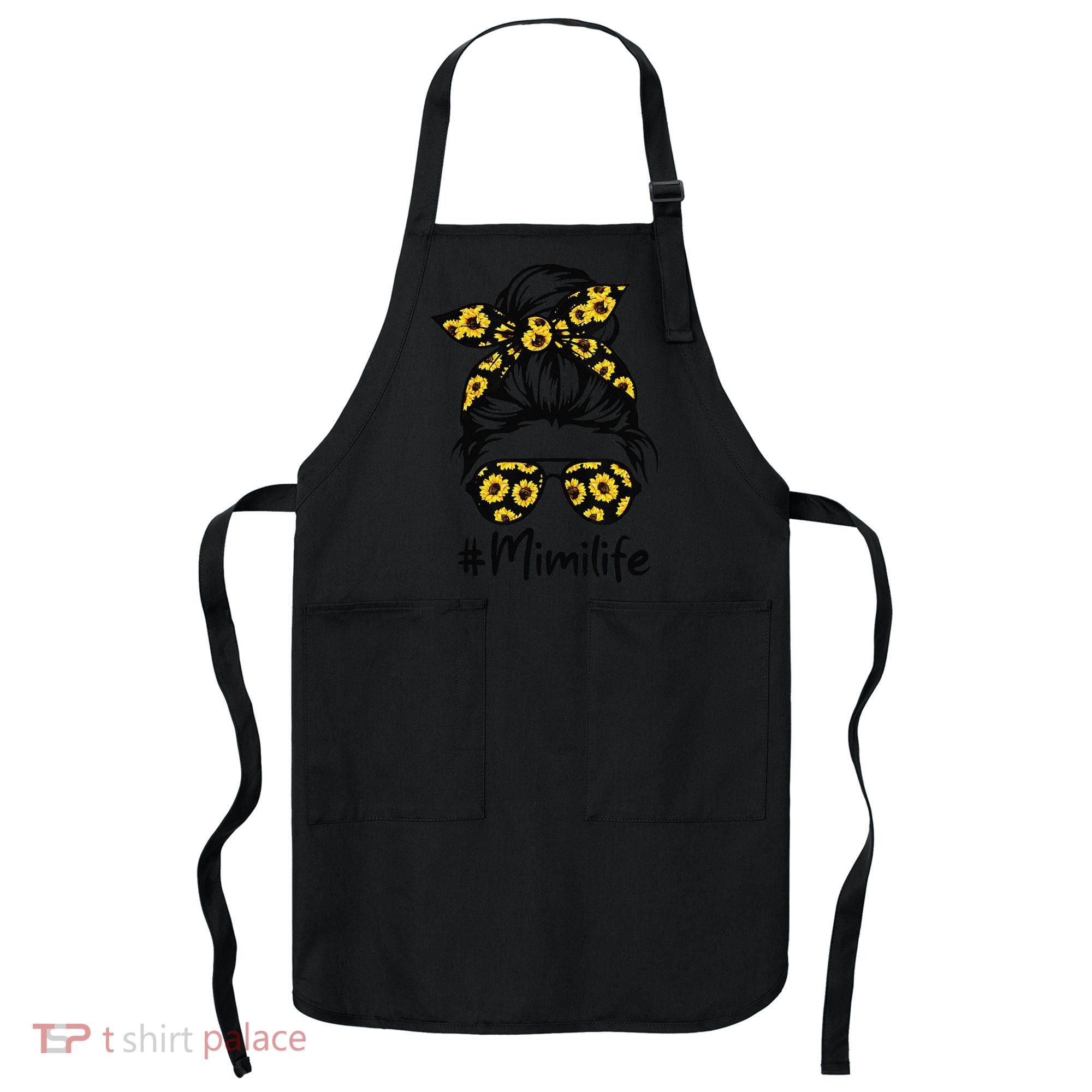 Classy Mimi Life With Sunflower Messy Bun Mother's Day Apron