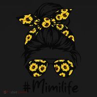 Classy Mimi Life With Sunflower Messy Bun Mother's Day Coaster thumb 2