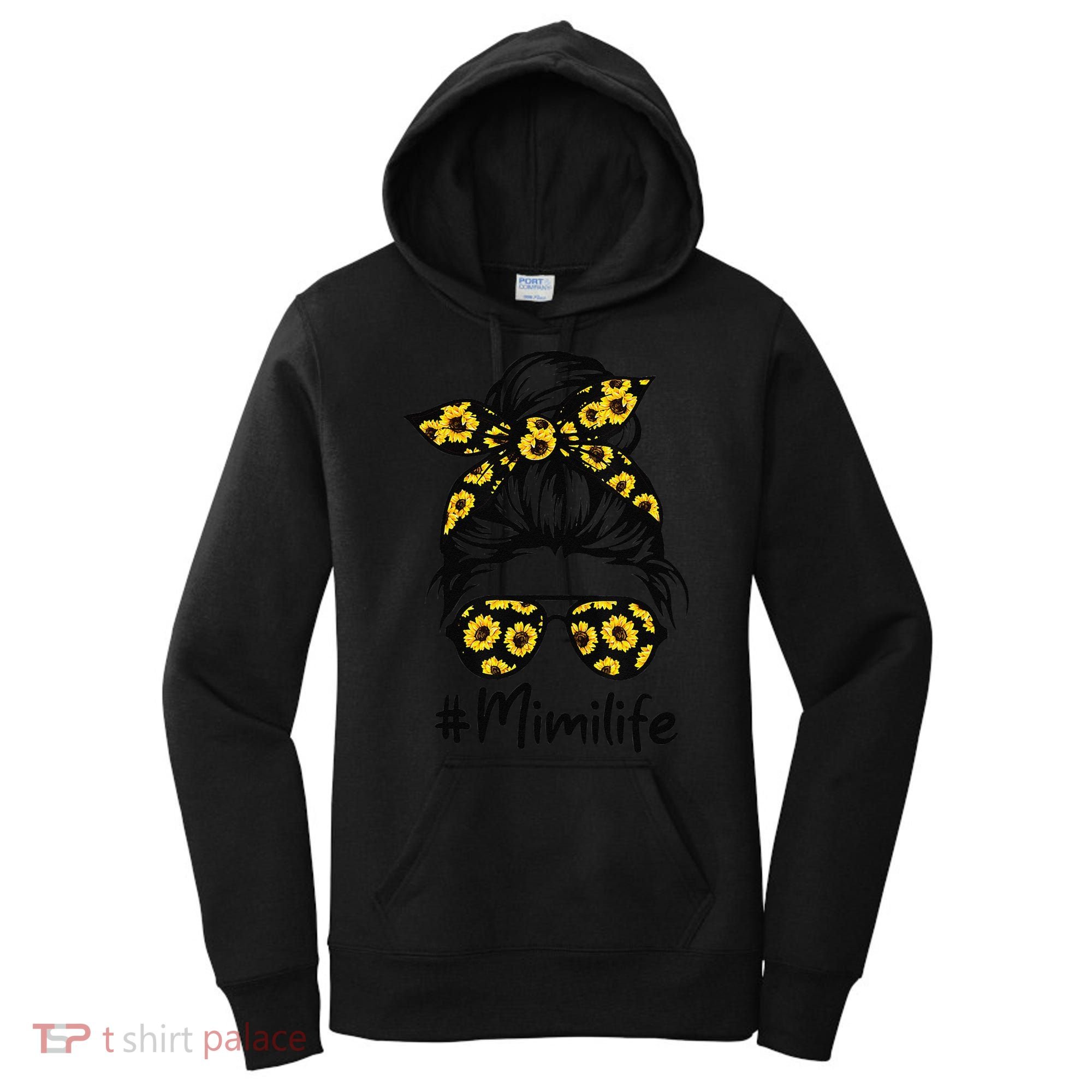 Classy Mimi Life With Sunflower Messy Bun Mother's Day Women's Hoodie