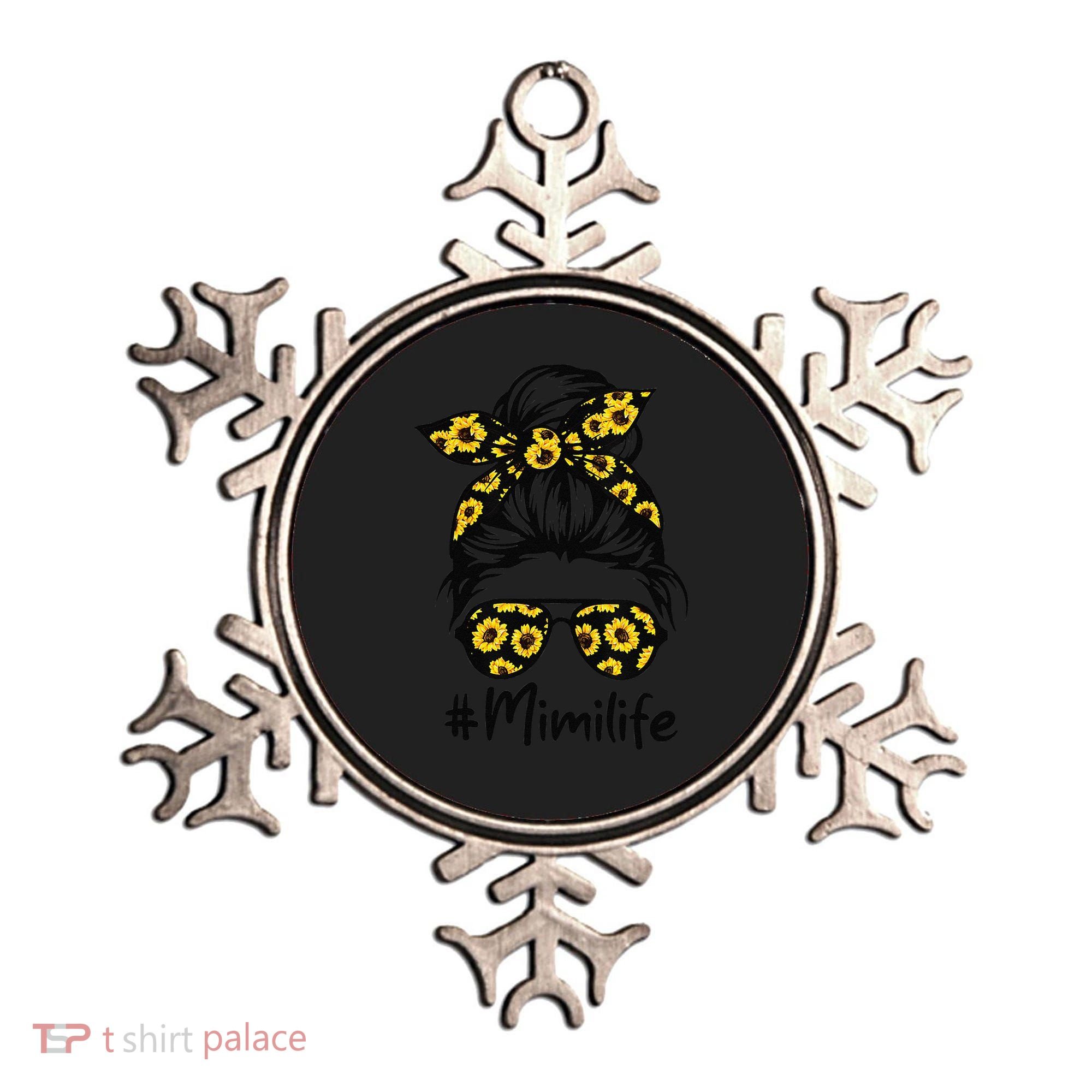 Classy Mimi Life With Sunflower Messy Bun Mother's Day Ornament