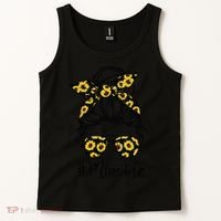 Classy Mimi Life With Sunflower Messy Bun Mother's Day Tank Top thumb 2