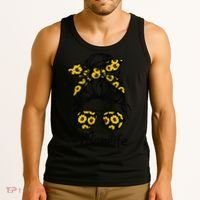 Classy Mimi Life With Sunflower Messy Bun Mother's Day Tank Top thumb 3