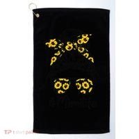 Classy Mimi Life With Sunflower Messy Bun Mother's Day Golf Towel thumb 0