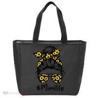 Classy Mimi Life With Sunflower Messy Bun Mother's Day Tote Bag thumb 0