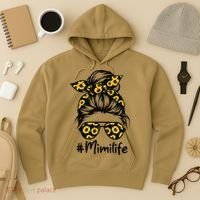 Classy Mimi Life With Sunflower Messy Bun Mother's Day Hoodie thumb 3