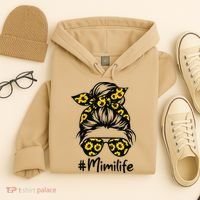 Classy Mimi Life With Sunflower Messy Bun Mother's Day Hoodie thumb 4