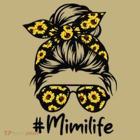 Classy Mimi Life With Sunflower Messy Bun Mother's Day Mousepad thumb 1