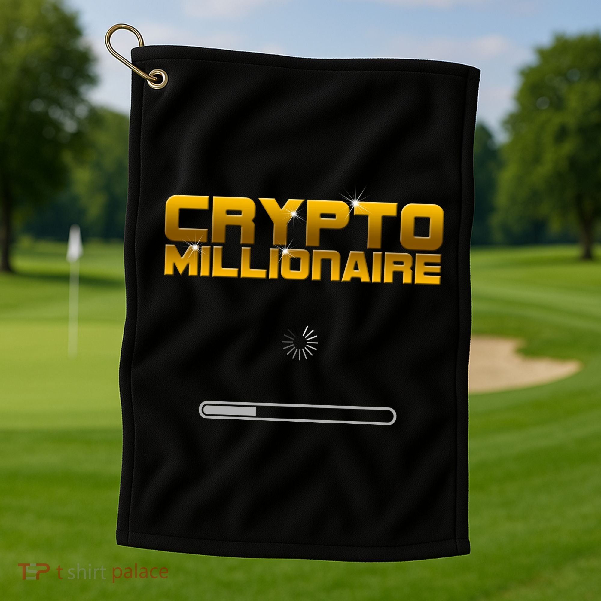 Crypto Millionaire Loading Golf Towel