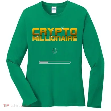 Crypto Millionaire Loading Women's Long Sleeve Shirt
