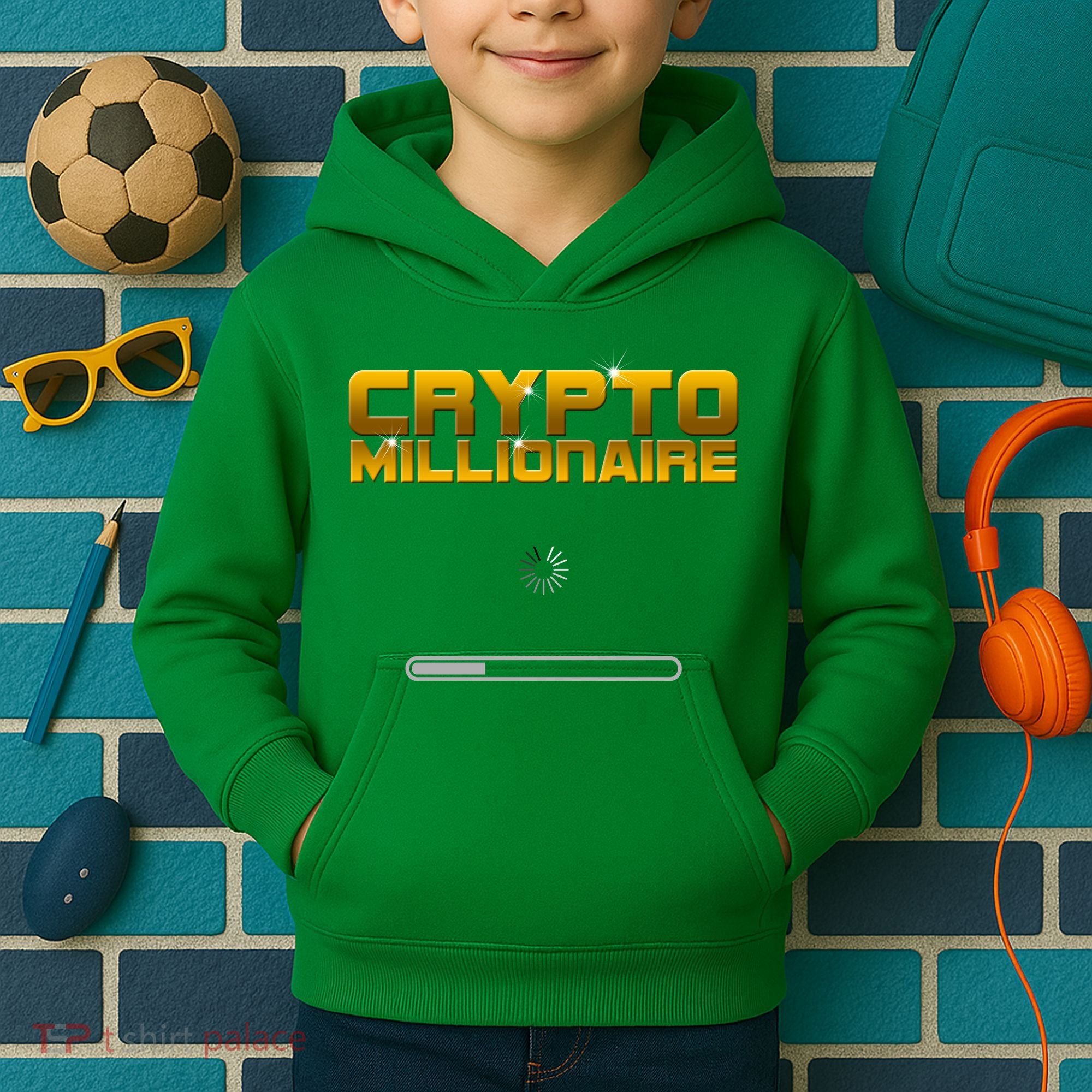 Crypto Millionaire Loading Kids Hoodie