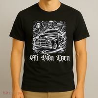 Chicano Mexican Lowriders Classic Mi Vida Loca Woodie Woody T-Shirt thumb 3