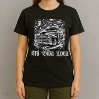 Chicano Mexican Lowriders Classic Mi Vida Loca Woodie Woody T-Shirt thumb 4