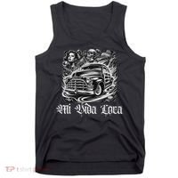 Chicano Mexican Lowriders Classic Mi Vida Loca Woodie Woody Tank Top thumb 0