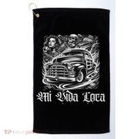 Chicano Mexican Lowriders Classic Mi Vida Loca Woodie Woody Golf Towel thumb 0
