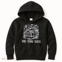 Chicano Mexican Lowriders Classic Mi Vida Loca Woodie Woody Kids Hoodie thumb 0