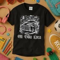 Chicano Mexican Lowriders Classic Mi Vida Loca Woodie Woody Kids T-Shirt thumb 3