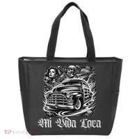 Chicano Mexican Lowriders Classic Mi Vida Loca Woodie Woody Tote Bag thumb 0