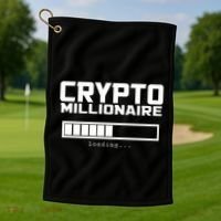 Cyrpto Millionaire Loading Golf Towel thumb 1