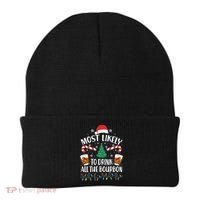 Christmas Most Likely To Drink All The Bourbon Beanie thumb 0