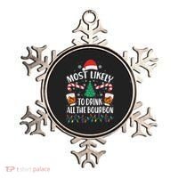Christmas Most Likely To Drink All The Bourbon Ornament thumb 0