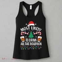 Christmas Most Likely To Drink All The Bourbon Women's Tank Top thumb 3