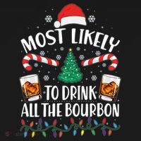 Christmas Most Likely To Drink All The Bourbon Women's Tank Top thumb 5