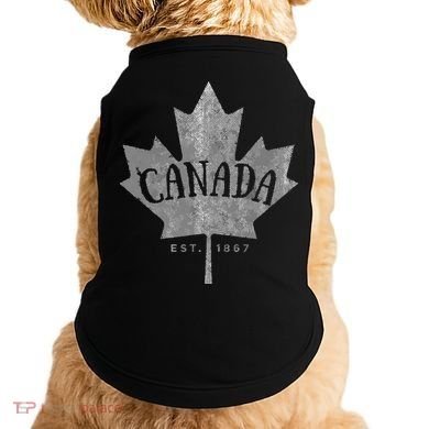 Canada Maple Leaf Canada Est 1867 Vintage Script Doggie Tank