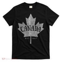 Canada Maple Leaf Canada Est 1867 Vintage Script T-Shirt thumb 0