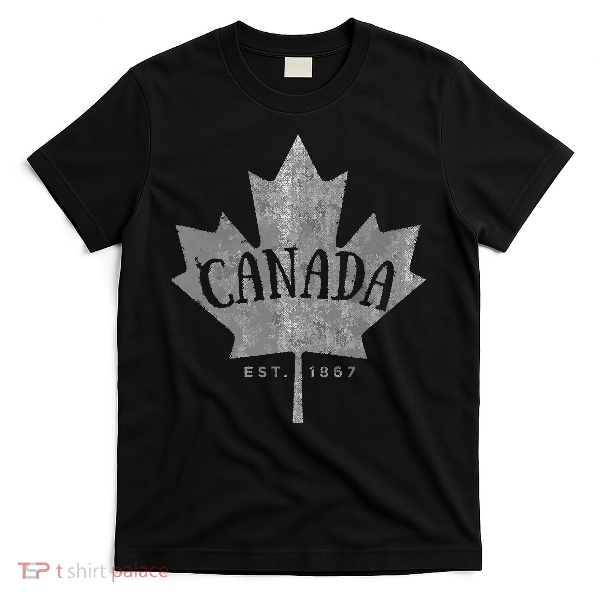Canada Maple Leaf Canada Est 1867 Vintage Script T-Shirt