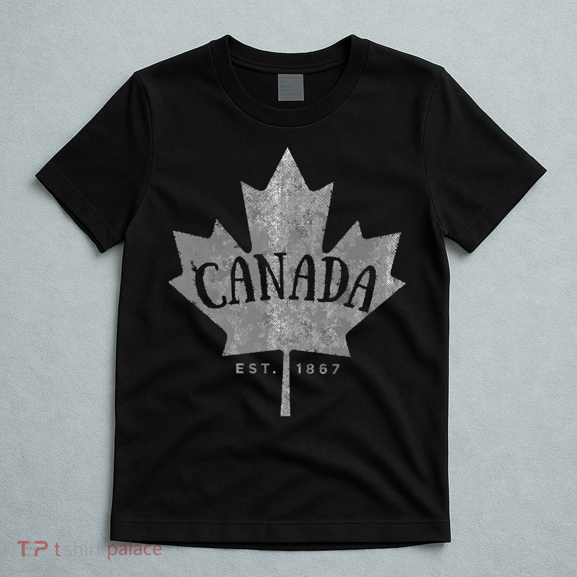 Canada Maple Leaf Canada Est 1867 Vintage Script T-Shirt