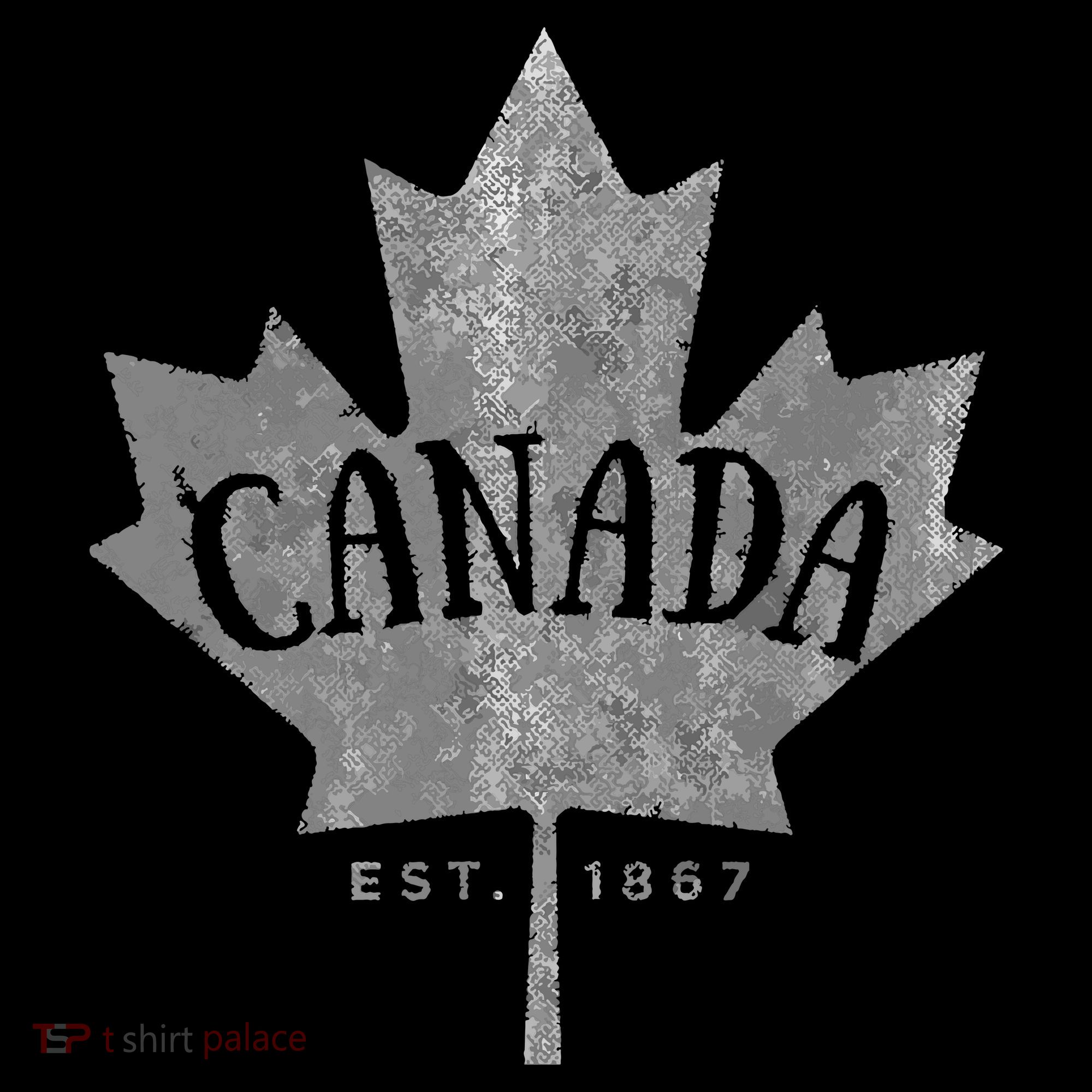 Canada Maple Leaf Canada Est 1867 Vintage Script T-Shirt