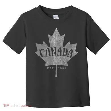 Canada Maple Leaf Canada Est 1867 Vintage Script Toddler T-Shirt