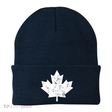 Canada Maple Leaf Flag Vintage Red White Canada Day Tank Top Beanie